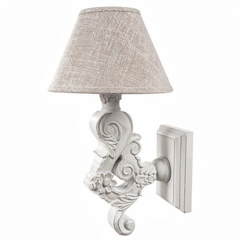 Applique Dorothy Bianca con Cappa Natural Shabby Chic - H.44cm