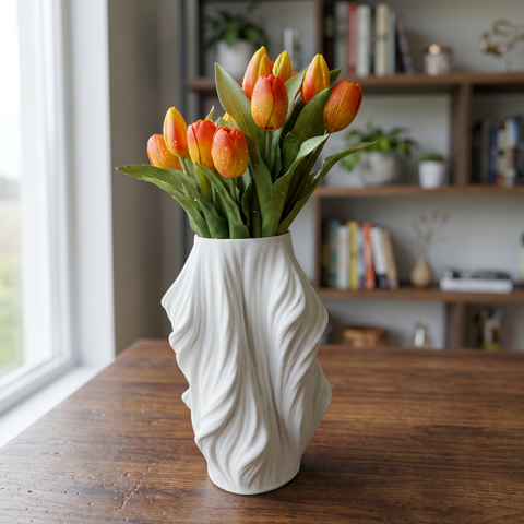 Mazzetto di Tulipani Artificiali Real Touch - 35cm
