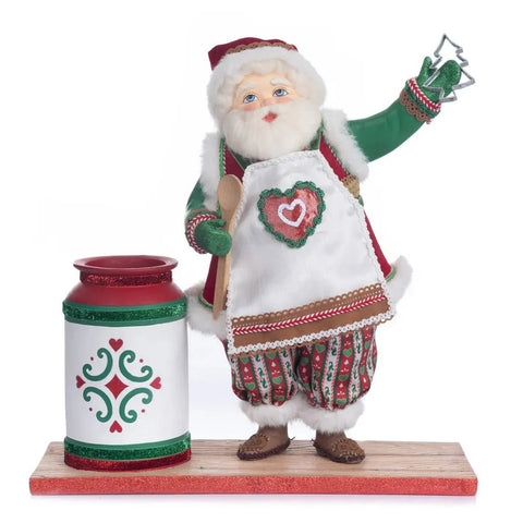 Babbo Natale Pasticcere 40 cm – Decorazione Natalizia Katherines Collection