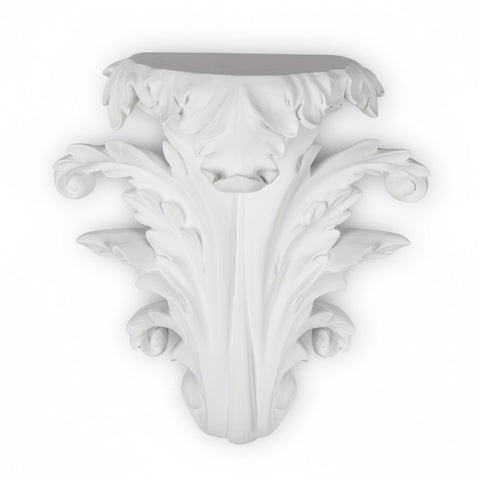 Mensolina Leaves Shabby Chic Bianca - 29x12x39cm