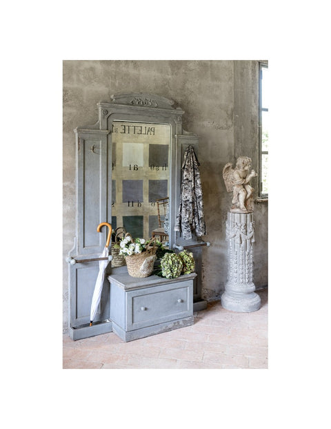 Mobile Ingresso con Specchio Fragonard Collection by Blanc Mariclò - Legno Vintage, 135x200x37 cm