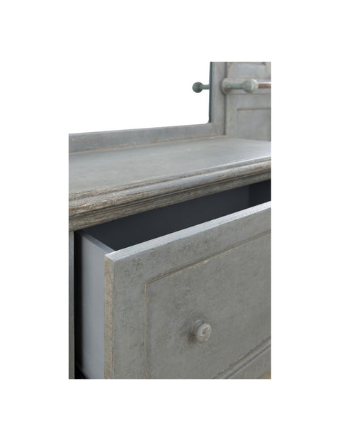 Mobile Ingresso con Specchio Fragonard Collection by Blanc Mariclò - Legno Vintage, 135x200x37 cm