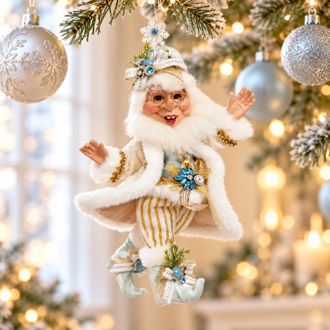 Elfo Natalizio Let It Snow Small Edizione Limitata – Goodwill by Mark Roberts, 28cm in ambientazione natalizia