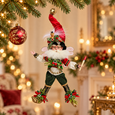 Toymaker Santa Fairy Goodwill 28 cm in ambientazione natalizia