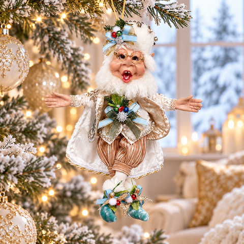Elfo Natalizio Let It Snow Edizione Limitata – Goodwill by Mark Roberts, 30cm in ambientazione natalizia