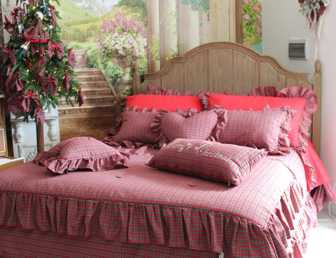 Set Letto Tartan - Realizzato totalmente a mano