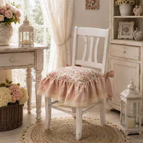Cuscino Coprisedia "Provenza Vintage" in Cotone