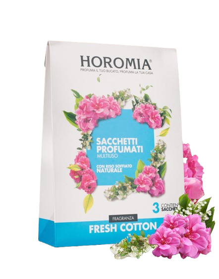 SACCHETTI PROFUMATI MULTIUSO FRAGRANZA FRESH COTTON HOROMIA
