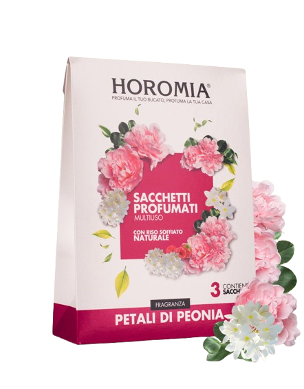 SACCHETTI PROFUMATI MULTIUSO FRAGRANZA PETALI DI PEONIA HOROMIA