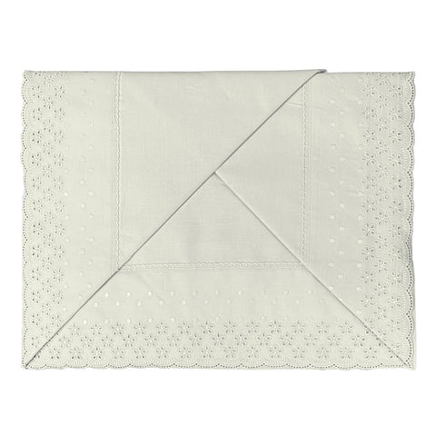 Completo Lenzuola Matrimoniale Puro Cotone Pizzo San Gallo 180x200 cm
