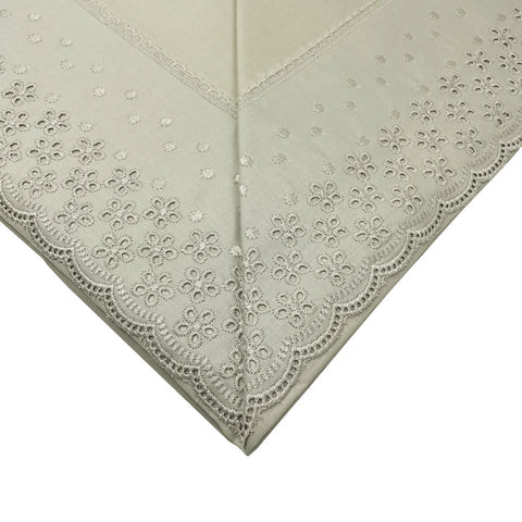 Completo Lenzuola Matrimoniale Puro Cotone Pizzo San Gallo 180x200 cm