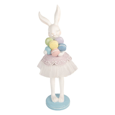 Statuetta decorativa coniglio con macarons – 18x17x57 cm by Clayre & Eef