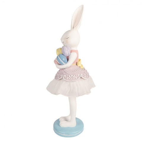 Statuetta decorativa coniglio con macarons – 18x17x57 cm by Clayre & Eef