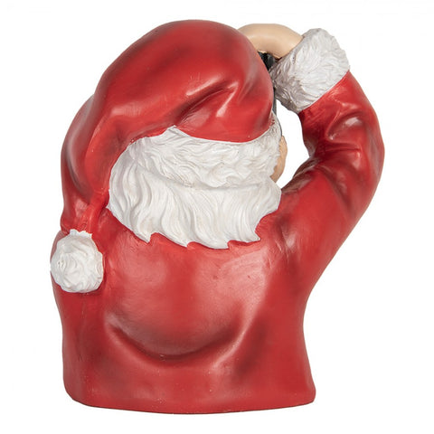 Statuetta Decorativa Babbo Natale Fotografo Busto - Clayre & Eef, 21x17x22 cm