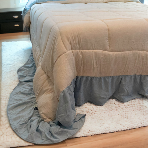 Trapunta Cloud Rouche matrimoniale 260x260 con federe – Varianti colore
