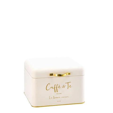 Scatola Porta Capsule Caffè & Tè in Latta - 20x20xH14 cm