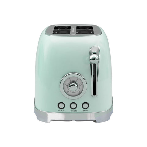 Tostapane 2 Fette Retrò Epoque Verde Menta 815W – Estia Home, 30,5x18x18,7cm