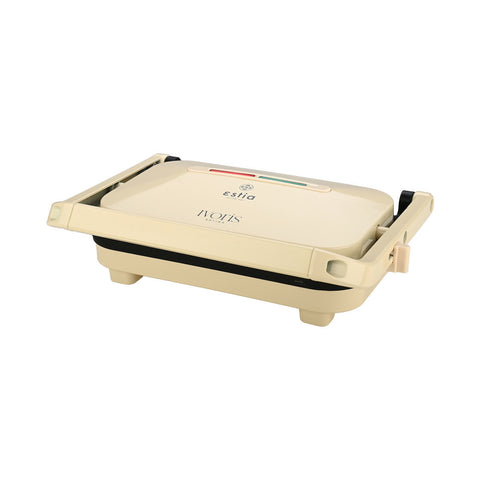 Tostapane a Piastra Ivoris Avorio Antiaderente 2 Fette 1300W – Estia Home, 32x26,6x11cm