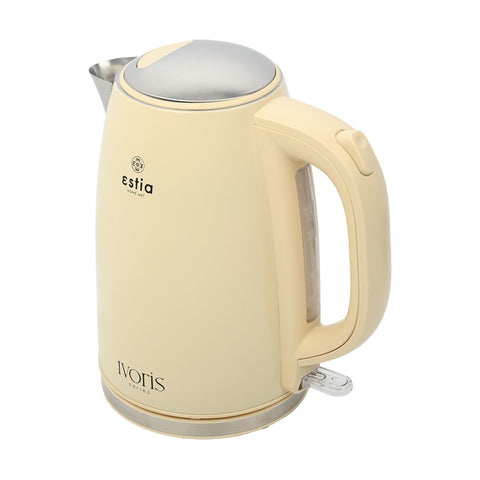Bollitore Elettrico Ivoris Crema in Acciaio Inox 1,7L 2200W – Estia Home, 22,6x15,4x25cm