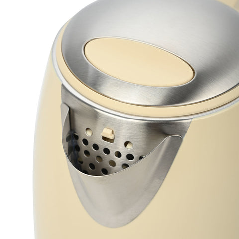 Bollitore Elettrico Ivoris Crema in Acciaio Inox 1,7L 2200W – Estia Home, 22,6x15,4x25cm