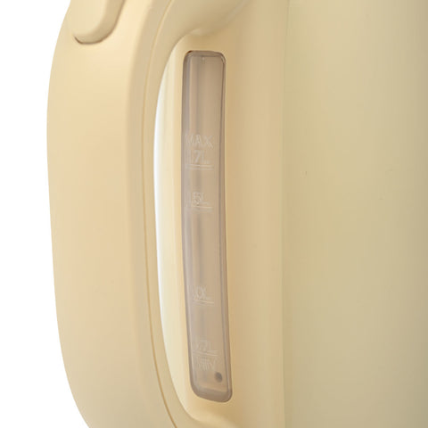 Bollitore Elettrico Ivoris Crema in Acciaio Inox 1,7L 2200W – Estia Home, 22,6x15,4x25cm