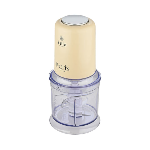 Tritatutto Elettrico Multicutter Ivoris Crema 0,7L 400W – Estia Home, 13x13x28cm