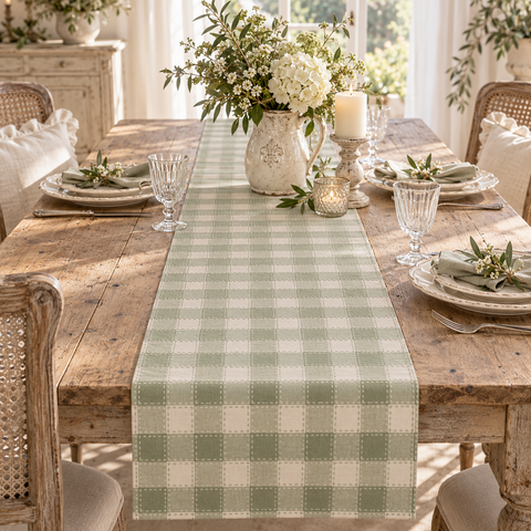 Runner Rettangolare Assortito in Cotone – Collezione Rami d'Amore by Blanc Mariclò, 45x140cm