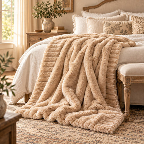 Plaid Warm Hugs Beige