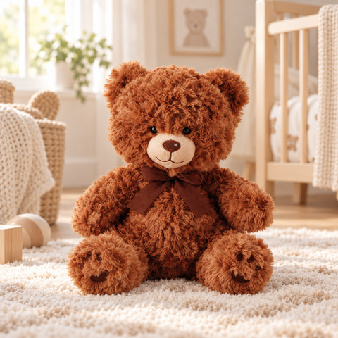 Orsetto in Peluche con Fiocco - 30x20x28 cm
