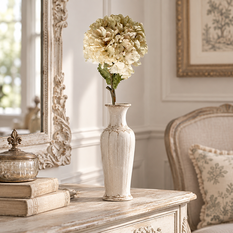 Ramo Artificiale Ortensia Gardena in Colori Assortiti - Blanc Mariclò, 120cm
