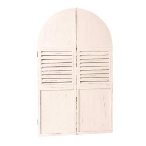 Specchio a Finestra ad Arco in Legno di Abete - 60x99 cm