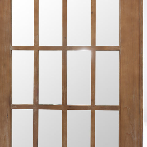 Specchio a Finestra in Legno di Abete Shabby Chic - 80x2x176 cm