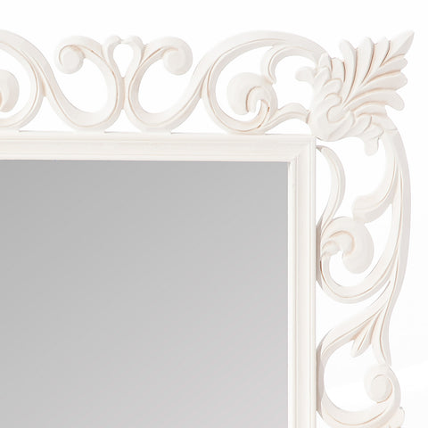 Specchio Shabby Chic con Cornice Intagliata in MDF - 60x80 cm