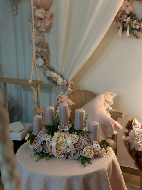 Centrotavola Imperiale Queen con 5 Candele – Mata Creazioni