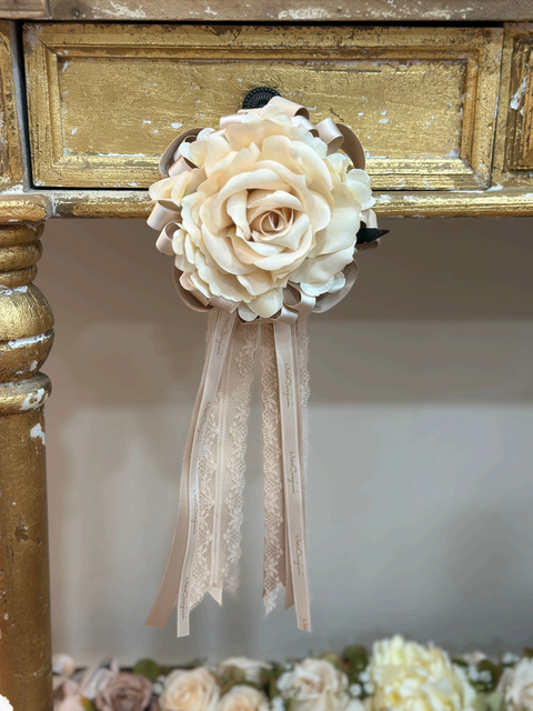 Appendino Queen Decorativo con Rosa e Nastri – Mata Creazioni