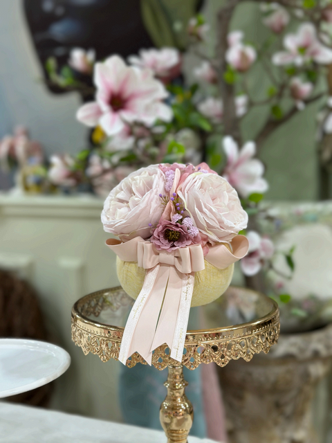 Pouf New Basic – Decorazione Floreale Artigianale in Tessuto