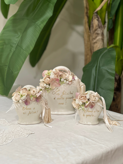 Campana Capri in Ceramica Decorata con Fiori – Mata Creazioni