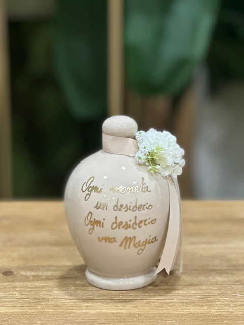 Custode di Sogni in Ceramica Artigianale H.14 cm con Decorazioni e Frase – MataCreazioni