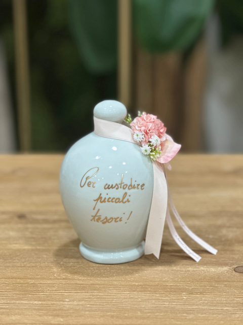 Custode di Sogni in Ceramica Artigianale H.14 cm con Decorazioni e Frase – MataCreazioni