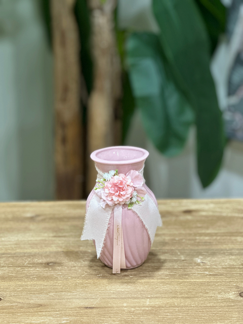 Vaso Foulard in Ceramica Artigianale con Box Regalo - Mata Creazioni