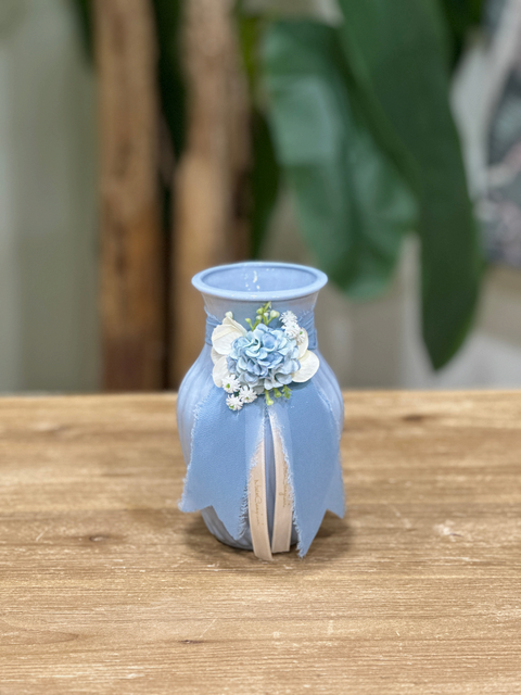 Vaso Foulard in Ceramica Artigianale con Box Regalo - Mata Creazioni