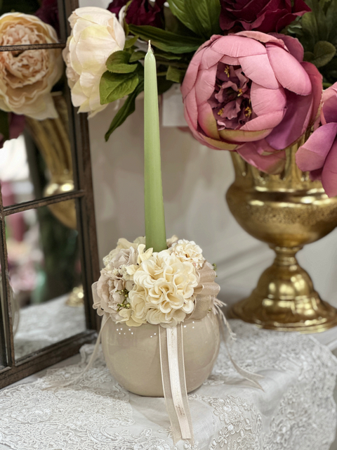 Big Bon Bon Portacandela in Ceramica Artigianale - Mata Creazioni