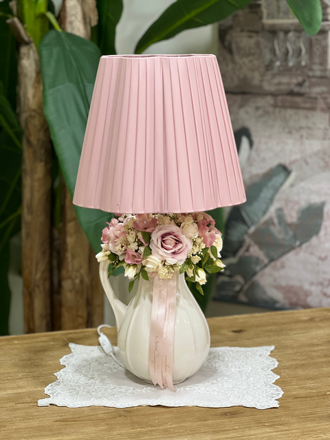 Lampada Brocca "Penelope" in Ceramica (altezza 60cm) - Mata Creazioni