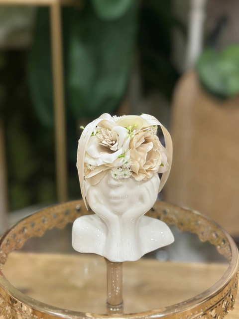 Mezzo Busto in Ceramica con Decorazione Floreale “Sogno Fiorito” - Mata Creazioni