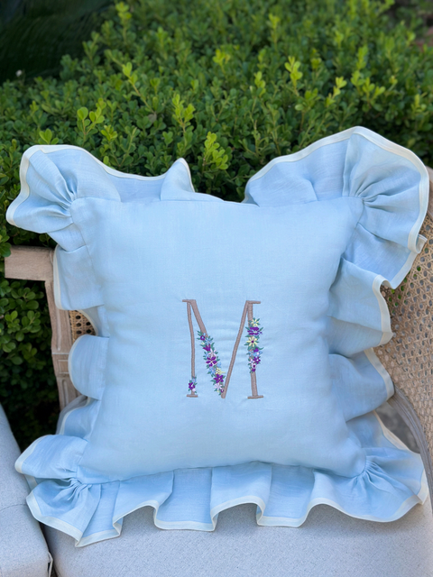 Cuscino "AMORE" in Puro Lino Artigianale - Mata Creazioni