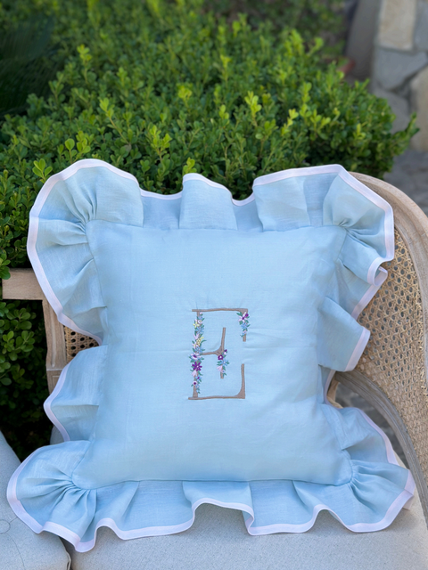 Cuscino "AMORE" in Puro Lino Artigianale - Mata Creazioni