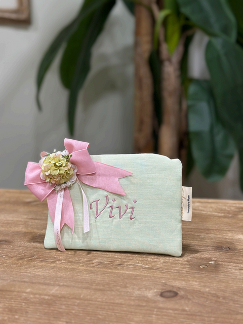 Pochette in Puro Lino Artigianale Collezione 2026 - Mata Creazioni