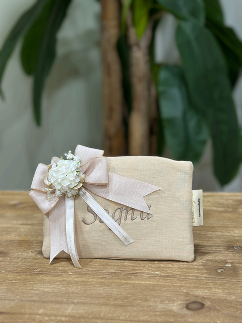 Pochette in Puro Lino Artigianale Collezione 2026 - Mata Creazioni