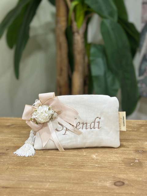 Pochette in Puro Lino Artigianale Collezione 2026 - Mata Creazioni