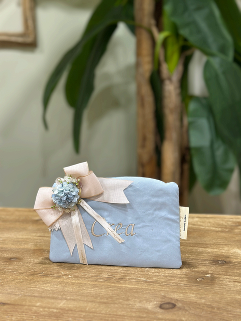 Pochette in Cotone con Ricamo Personalizzato e Frasi - Mata Creazioni